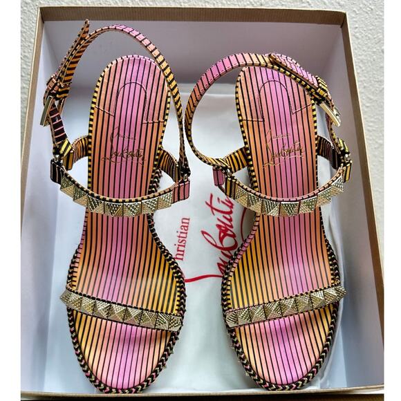 CHRISTIAN LOUBOUTIN PYRACLOU After Sun Size EU 40 / US 10 - Picture 4 of 9